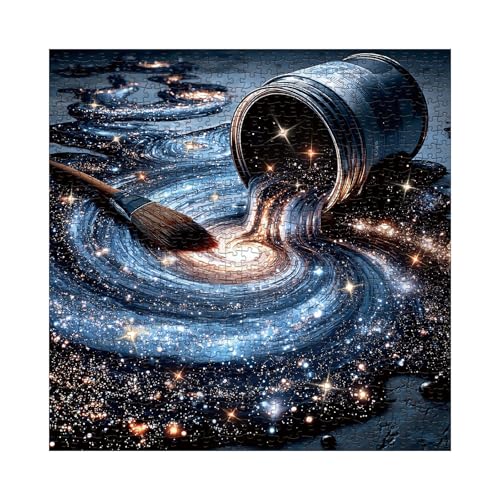 IdeaBazar Solar System Planet Puzzles for Adults 1000 Pieces Art Beautiful Stars Challenging Landscape Fun Jigsaw Puzzles Pretty Painting Scenery Fantasy Blue Puzzle - Image 5