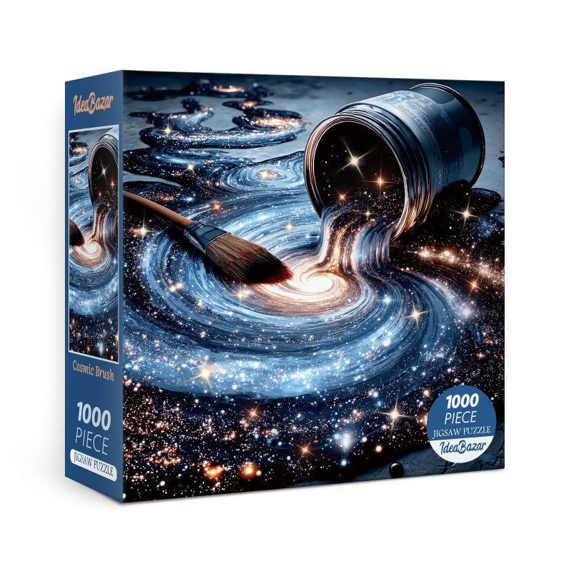 IdeaBazar Solar System Planet Puzzles for Adults 1000 Pieces Art Beautiful Stars Challenging Landscape Fun Jigsaw Puzzles Pretty Painting Scenery Fantasy Blue Puzzle - Image 3