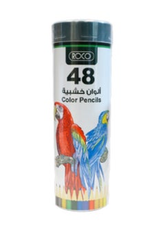 روكو مجموعة أقلام تلوين خشبية من 48 قطعة متعدد الألوان  - Image 2
