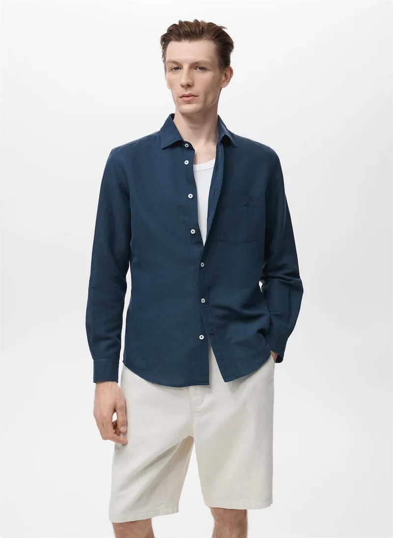 Mango Man Pocket Regular Fit Shirt