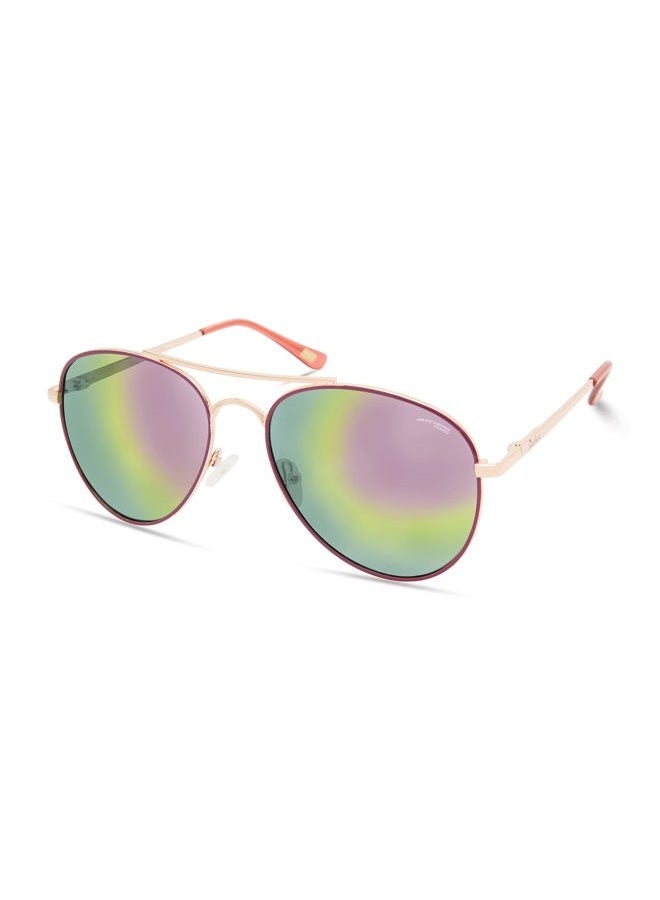 SKECHERS Women's SEA6166 Polarized Pilot Sunglasses, Shiny Rose Gold, 56mm, Shiny Rose Gold, 56mm - Image 1