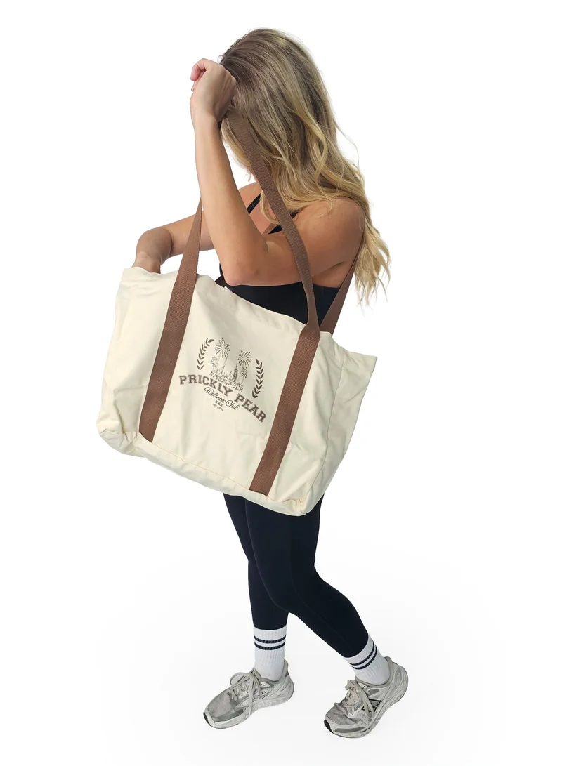 بريكلي بير حقيبة تسوق كبيرة من قماش الكانفاس، لون موكا