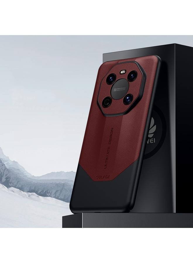 Case For Huawei Mate 40 Plain Leather + PC Shockproof Phone Case