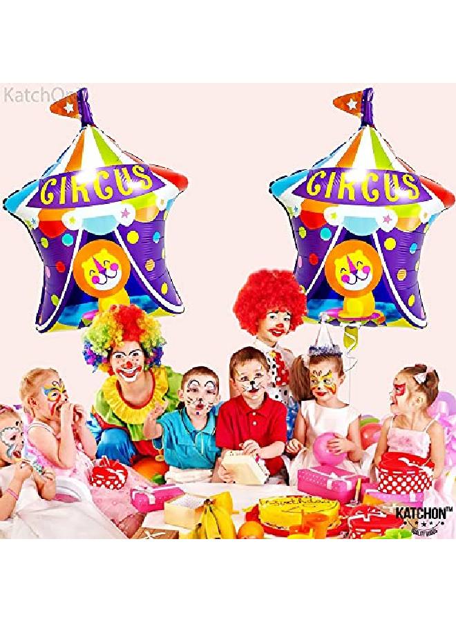 KATCHON Huge 30 Inch Circus Tent Balloon Circus Theme Party Decorations | Carnival Balloons For Carnival Decorations Party | Carnival Theme Party Decorations | Circus Balloons For Circus Party Decorations - Image 2