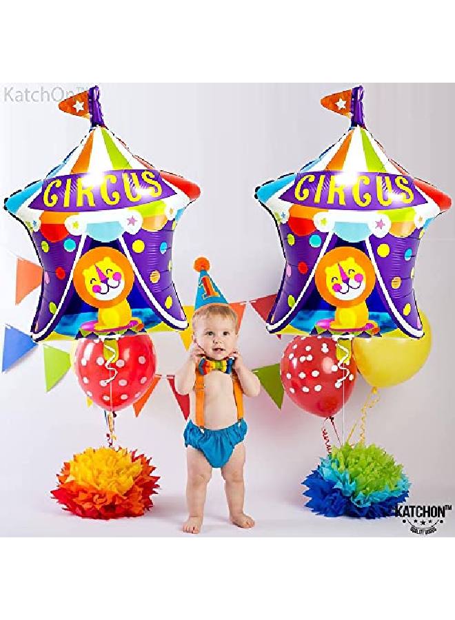 KATCHON Huge 30 Inch Circus Tent Balloon Circus Theme Party Decorations | Carnival Balloons For Carnival Decorations Party | Carnival Theme Party Decorations | Circus Balloons For Circus Party Decorations - Image 3
