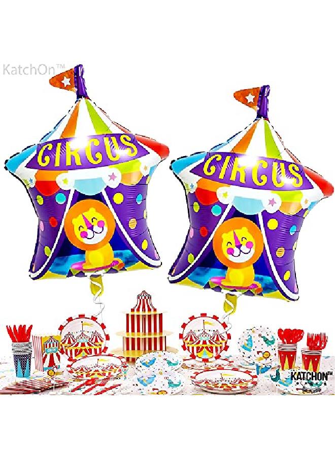 KATCHON Huge 30 Inch Circus Tent Balloon Circus Theme Party Decorations | Carnival Balloons For Carnival Decorations Party | Carnival Theme Party Decorations | Circus Balloons For Circus Party Decorations - Image 5