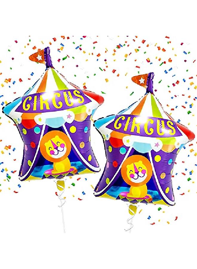 KATCHON Huge 30 Inch Circus Tent Balloon Circus Theme Party Decorations | Carnival Balloons For Carnival Decorations Party | Carnival Theme Party Decorations | Circus Balloons For Circus Party Decorations - Image 1