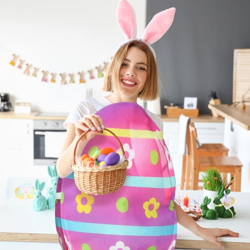 Cozypower Easter Egg Costume for Adult Colorful Easter Egg Suit Funny Cosplay Outfit for Party Men Women - Image 5