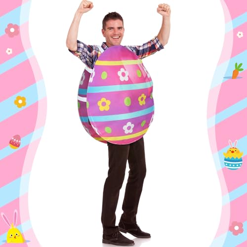 Cozypower Easter Egg Costume for Adult Colorful Easter Egg Suit Funny Cosplay Outfit for Party Men Women - Image 4