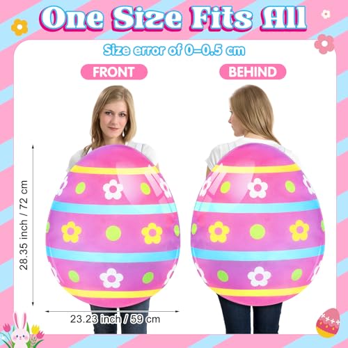 Cozypower Easter Egg Costume for Adult Colorful Easter Egg Suit Funny Cosplay Outfit for Party Men Women - Image 2