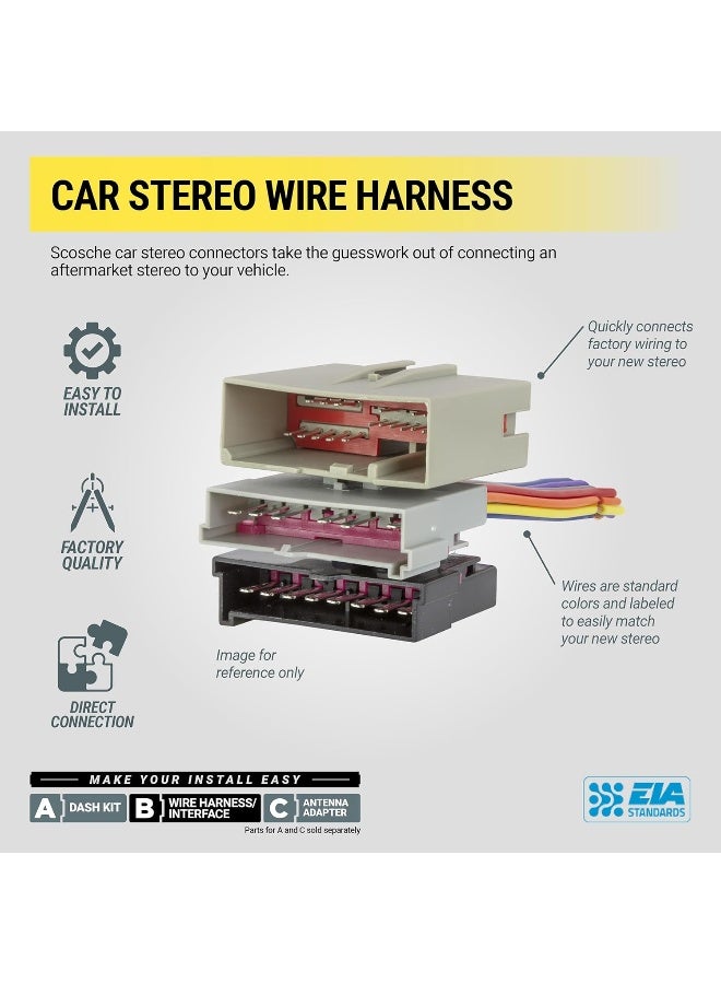 Scosche CR02B Wire Harness to Connect An Aftermarket Stereo Receiver for Select 2002-2008 Chrysler/Jeep - Image 5