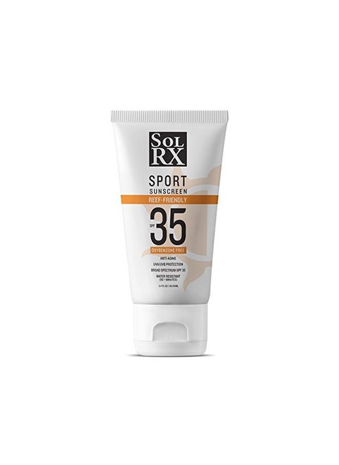 SolRX SPORT SPF 35 Sunscreen, Reef Friendly, Oxybenzone Free, Fragrance Free