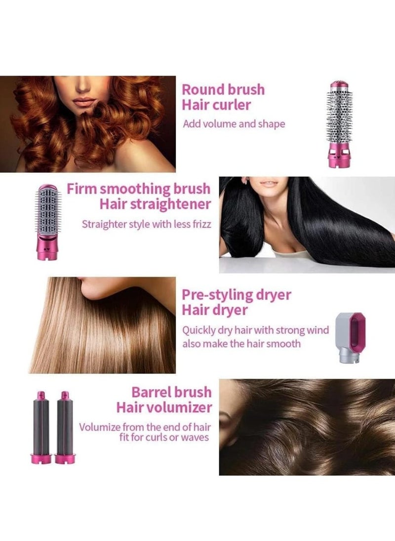 Generic 5 in 1 Hair Curlers Rollers, Hair Curling Wand Detachable Styler, Negative Ion Straightener Hair Curler for Straightening Curling Drying Combing Scalp Massage Styling  - Image 3