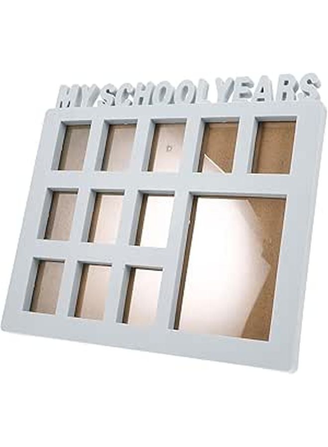 Blue Year Photo Frame Collage For Student Certificates And School Memories Decor - Image 1
