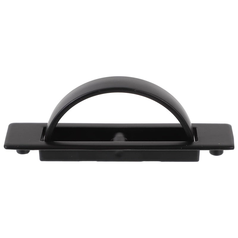 Zinc Alloy Recessed Cabinet Pulls Black Invisible Drawer Handles 85mm Hole Spacing - Image 2