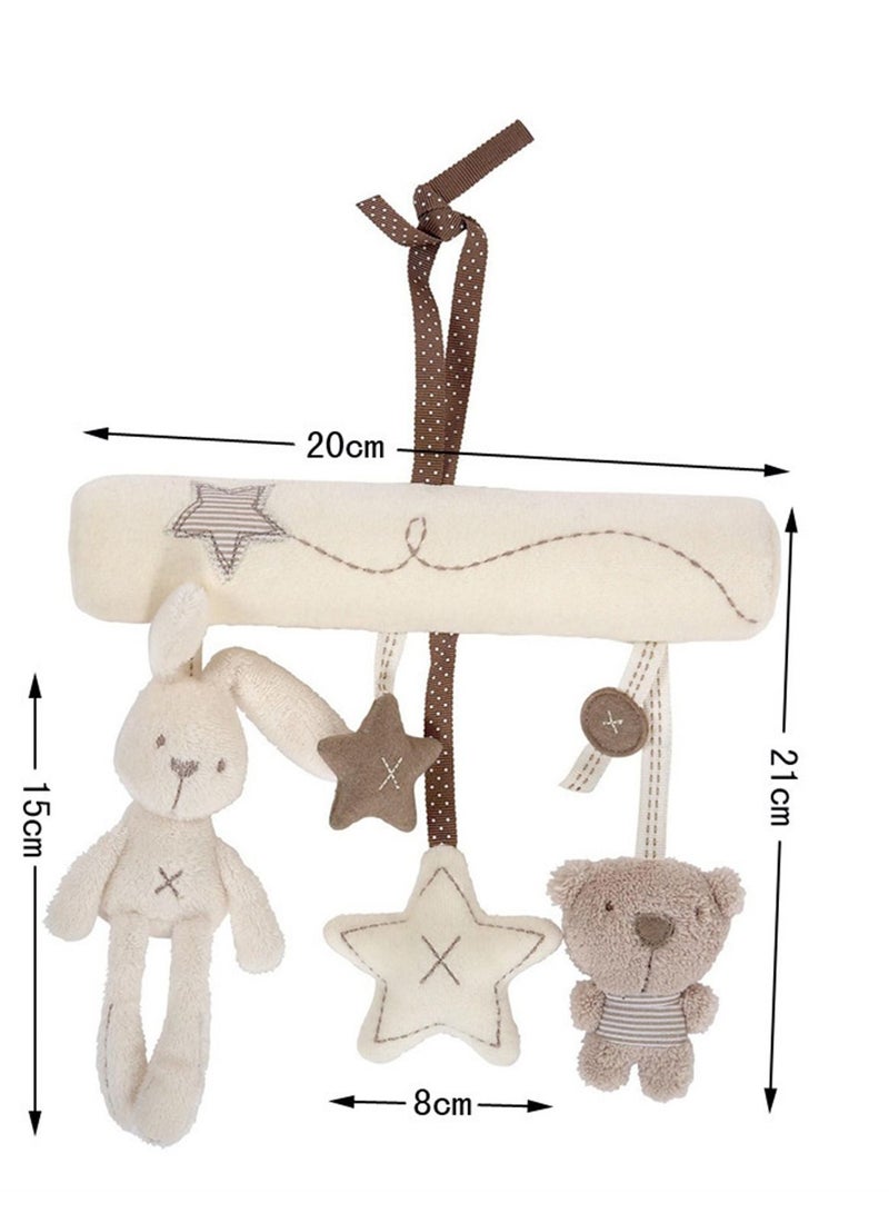 Loquat Baby New Children's Plush Rabbit Car Hanging with Music Bed Hanging Around Car Hanging Toys 20*21cm - Image 4