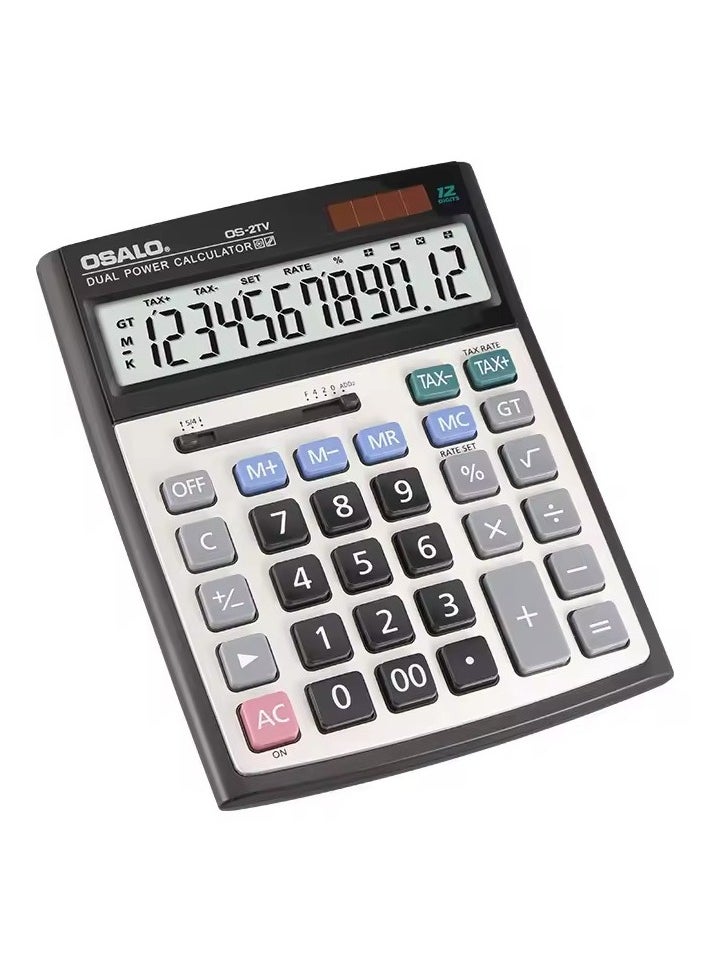 OSALO - Calculator,Desk Calculator With Large Display,Big Button Office Calculators,Smart Calculators,Tax Rate Calculator,Financial Accounting Calculator,Solar Calculator - Image 1