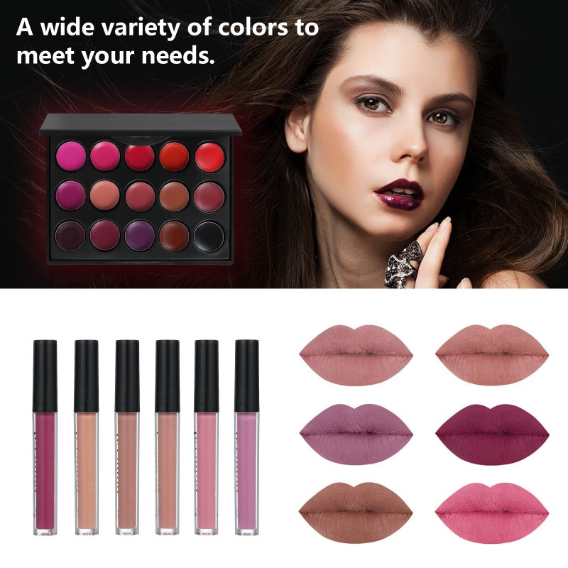 Moobirlet Makeup Kit For Girls Gift, Make up Kit For Women Full Kit Includes Sponge Eyeshadow Liquid Lipstick Concealer Eyeliner Eyebrow Makeup Bag - Image 5