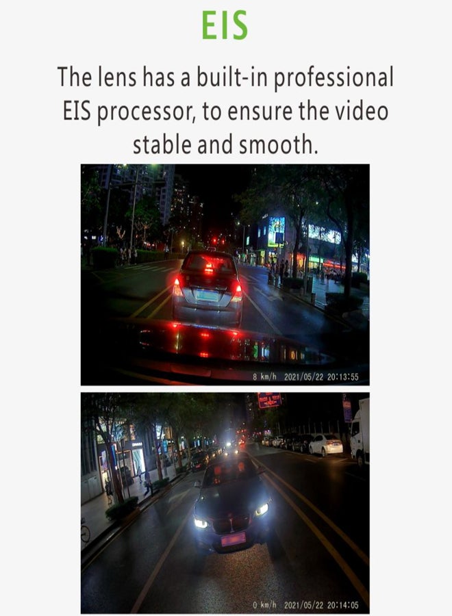 Motorcycle WiFI Ultra HD Dash Cam, Electric Vehicles 1080p Waterproof Dual Lens Video Recorder, Front and Rear Dual Camera Recorder, 3'' IPS Screen 360 Degree Angle Night Vision 256G Memory Support - Image 4