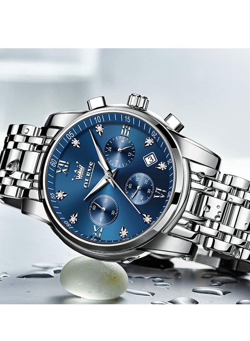 OLEVS Watches For Men Stainless Steel Quartz Water Resistant Watch 2858 - Image 4