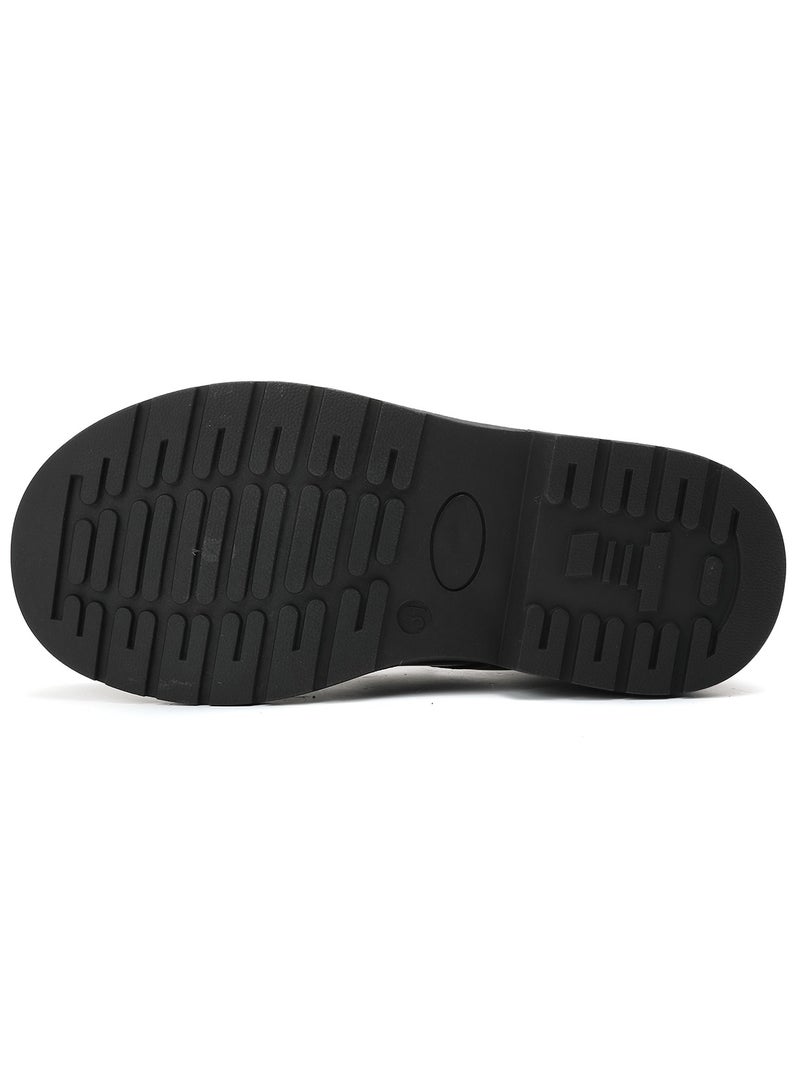 SKY VIEW Boys School Uniform Shoes Kids Hook And Loop Oxford Church Dress Shoes Slip-On Faux-Leather Loafer Black(Toddler-Big Kid) - Image 4