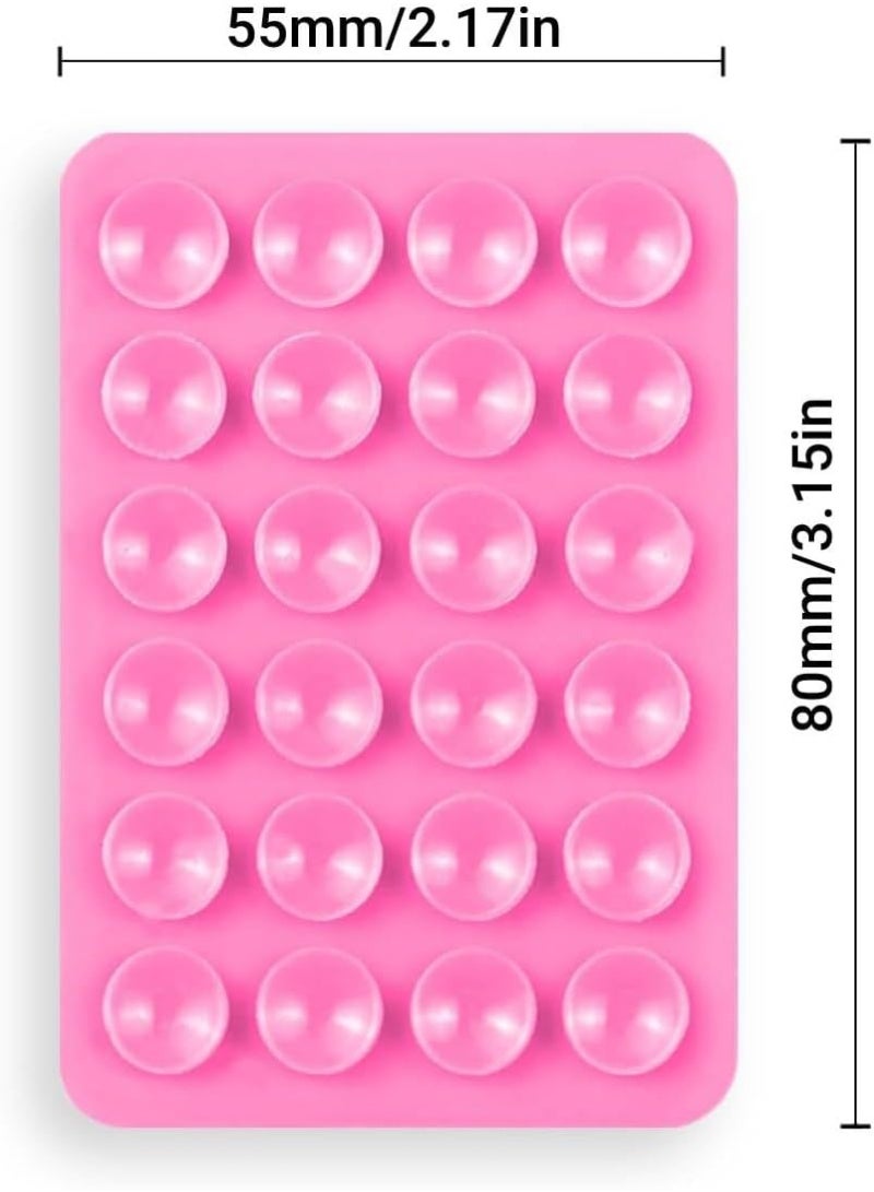 حامل لاصق لهاتف محمول بـ 6 قطع، حامل هاتف محمول من السيليكون بدون استخدام اليدين، حامل هاتف محمول من السيليكون بقاعدة شفط، حامل لاصق لهاتف محمول، للسيلفي والفيديوهات (6 ألوان) - Image 2
