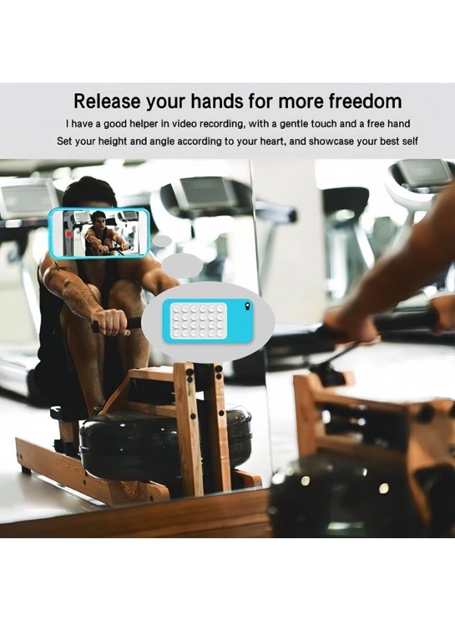 حامل لاصق لهاتف محمول بـ 6 قطع، حامل هاتف محمول من السيليكون بدون استخدام اليدين، حامل هاتف محمول من السيليكون بقاعدة شفط، حامل لاصق لهاتف محمول، للسيلفي والفيديوهات (6 ألوان) - Image 3