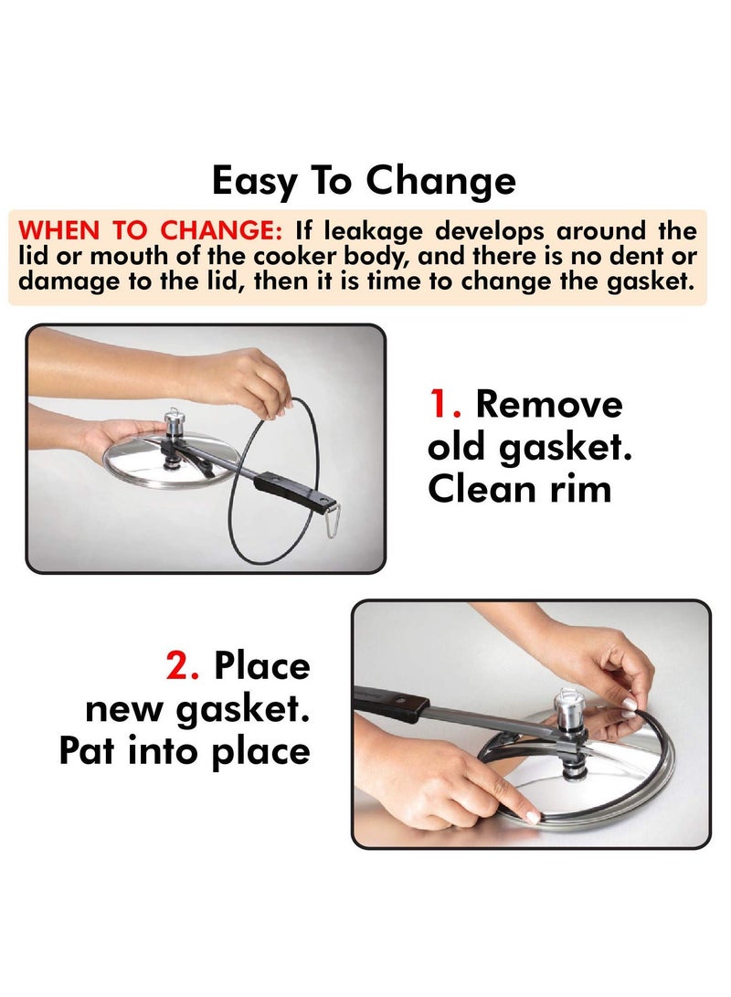 Hawkins Gasket For 3.5 Liter To 8 Litre Except Wide Hawkins Pressure Cookers | 3 Liter To 7 Litre Hawkins Stainless Steel Pressure Cookers |Contura Pressure Cookers (Std Gasket SG) - Image 3