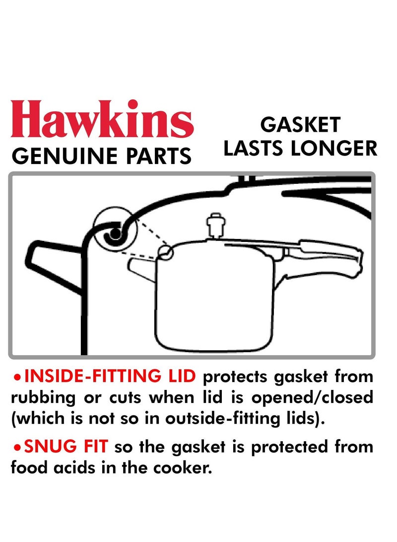 Hawkins Gasket For 3.5 Liter To 8 Litre Except Wide Hawkins Pressure Cookers | 3 Liter To 7 Litre Hawkins Stainless Steel Pressure Cookers |Contura Pressure Cookers (Std Gasket SG) - Image 4
