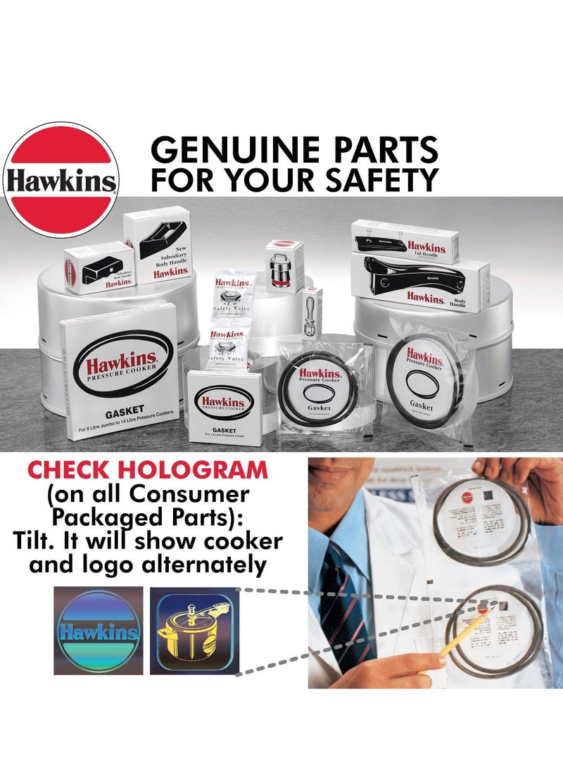 Hawkins Gasket For 3.5 Liter To 8 Litre Except Wide Hawkins Pressure Cookers | 3 Liter To 7 Litre Hawkins Stainless Steel Pressure Cookers |Contura Pressure Cookers (Std Gasket SG) - Image 5