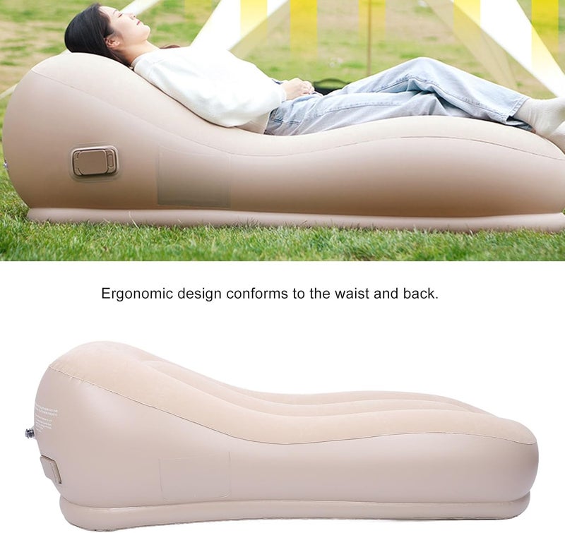 RIZGHWOY Self Inflating Ergonomic Skin Friendly Inflatable Couch Chair for Home Use 68.9x29.5x19.7in, Inflatable Sofa for Office Nap - Image 2
