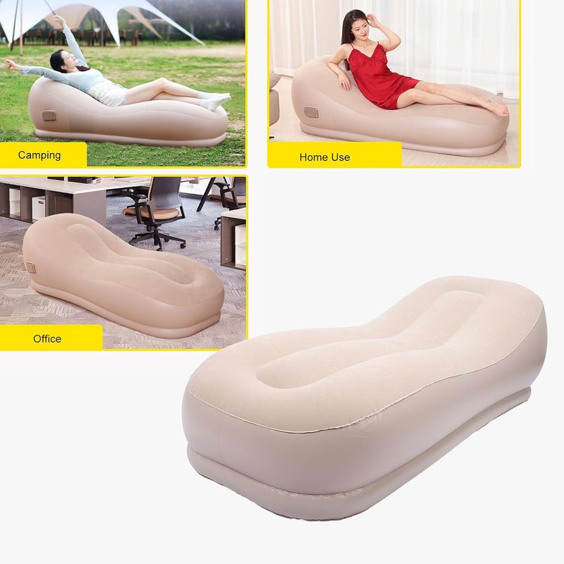 RIZGHWOY Self Inflating Ergonomic Skin Friendly Inflatable Couch Chair for Home Use 68.9x29.5x19.7in, Inflatable Sofa for Office Nap - Image 3