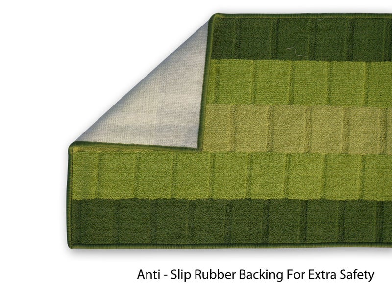 Status Contract Polypropylene Anti Skid Runner for Living Area | Rug for Bedroom |Rug for Dining Kitchen | Rug for Dining Table | Rug for Floor with Anti Slip Backing- 56X140 CM, Green - Image 3