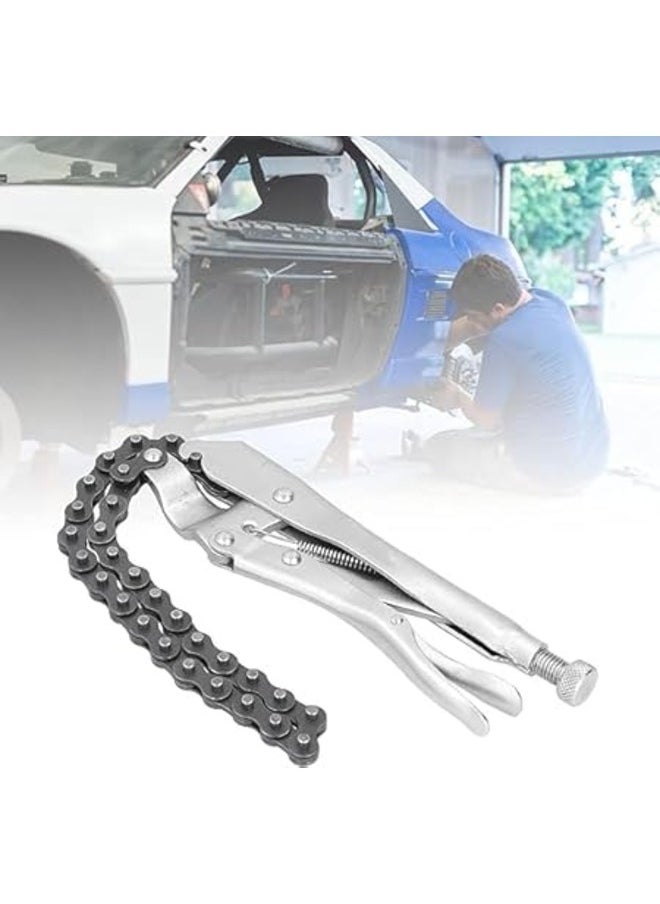 Locking Chain Clamp with Chain, Heavy-Duty Chain Vise Wrench Chain Clamp Locking Pliers with Steel Jaw and Quick Release Trigger, Easy Locking for Any Shaped Objects - pzsku/Z02CD6371DD45F618BBBDZ/45/_/1723903860/d8b822d9-4279-4746-85fd-ae693152b010