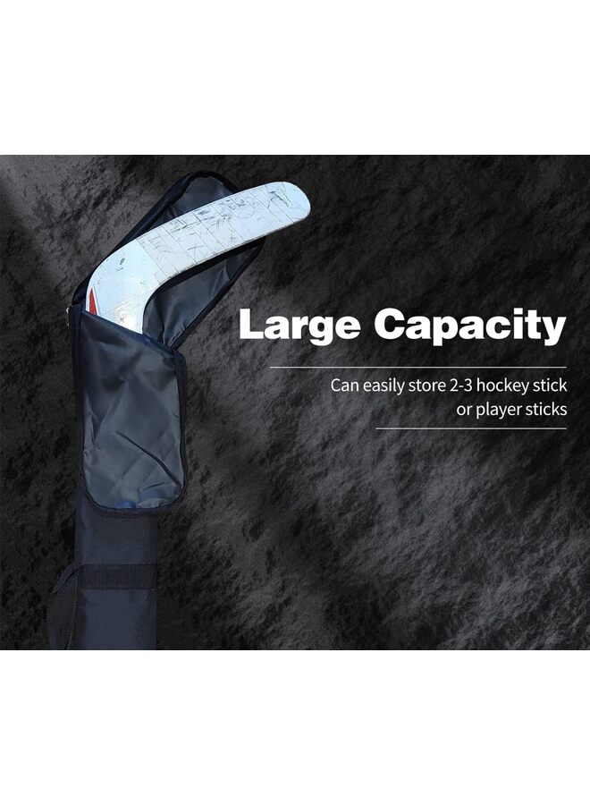 حقيبة عصا الهوكي، حقيبة عصا الهوكي الميداني، حقيبة معدات الهوكي ذات شريطين على الكتف للرجال والنساء والبالغين، ملحقات عصا الهوكي خفيفة الوزن للاستخدام الداخلي والخارجي - Image 4