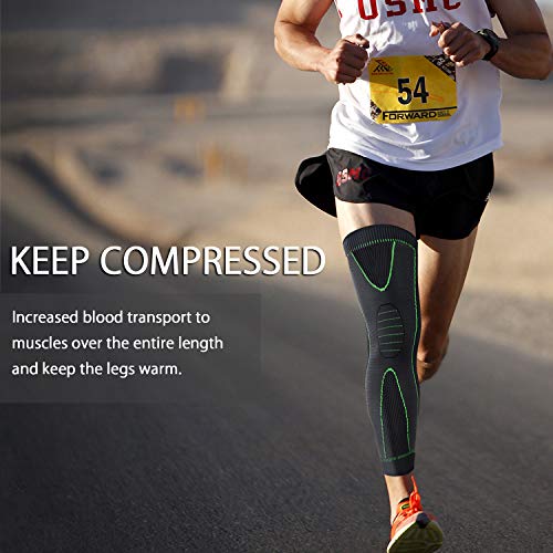 SKDK Full Leg Sleeves Long Compression Leg Sleeve Knee Sleeves Protect Leg, for Man Women Basketball, Arthritis Cycling Sport Football, Reduce Varicose Veins and Swelling of Legs - Image 2