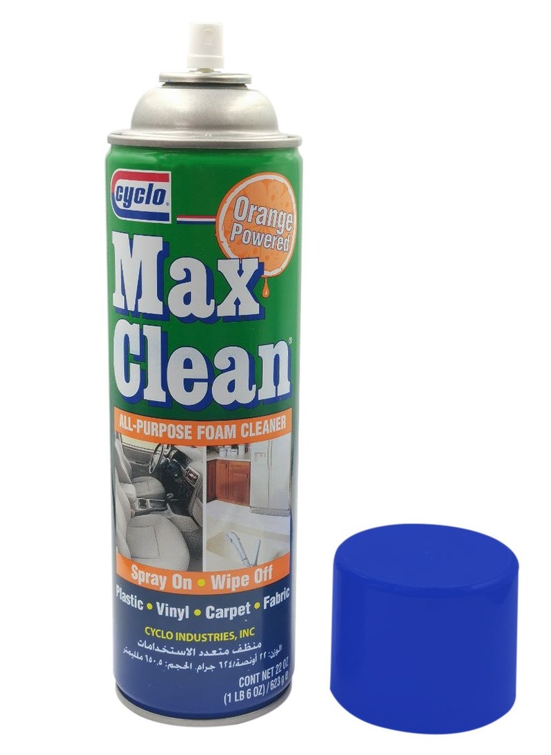 cyclo 3Pcs Cyclo Max Clean Multi-Purpose Foam Cleaner, Orange Powered, 22 oz Each  - Image 2