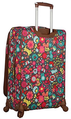 Lily Bloom Luggage 24" Expandable Design Pattern Suitcase With Spinner Wheels For Woman (24in, Playful Garden) - Image 3