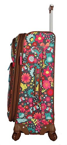 Lily Bloom Luggage 24" Expandable Design Pattern Suitcase With Spinner Wheels For Woman (24in, Playful Garden) - Image 2