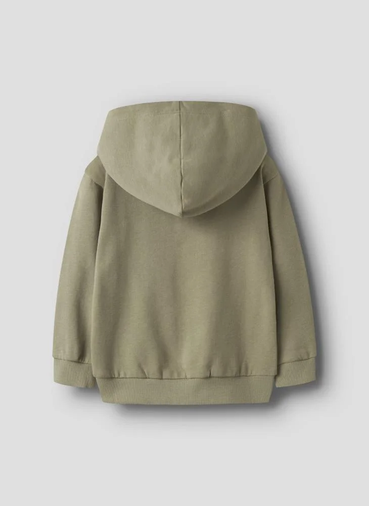 NAME IT Kids Printed Zip Through Hoodie