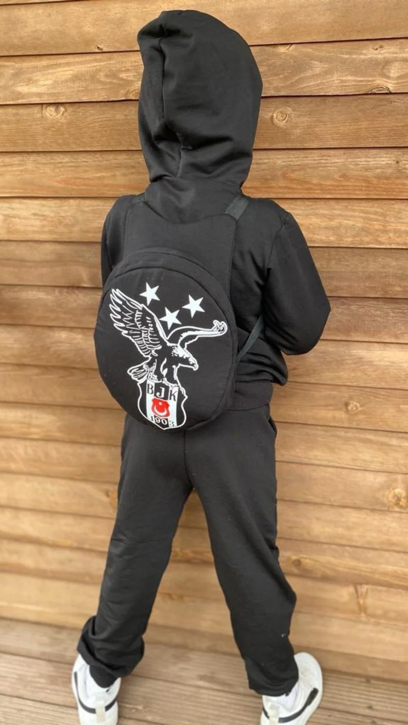 مافي بونجوك كيدز Blue Boncuk Kids Fan Bag Tracksuit Set Black