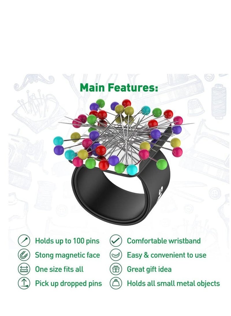 Arabest Magnetic Pin Cushion for Sewing ，wrist Pin Holder ，sewing Notions Sewing Quilting Supplies ， Magnetic Pin Holder for Sewers & Hairstylist –，magnetic Pin Holder for Sewing Quilting Gift  - Image 3