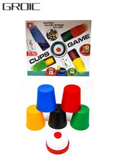GROIC Quick Cups, Match ‘n’ Stack, Cup Stacking Family Game for Kids  - Image 1