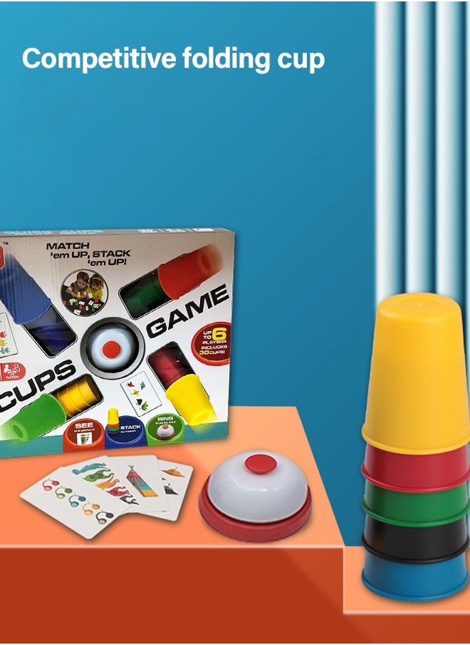 GROIC - Quick Cups, Match ‘n’ Stack, Cup Stacking Family Game for Kids - Image 1