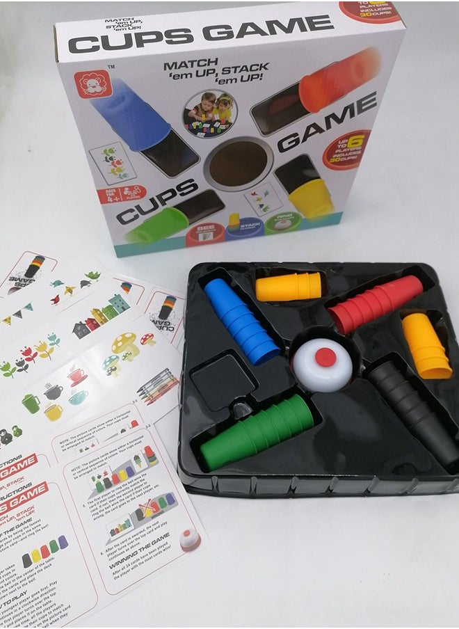 GROIC - Quick Cups, Match ‘n’ Stack, Cup Stacking Family Game for Kids - Image 1