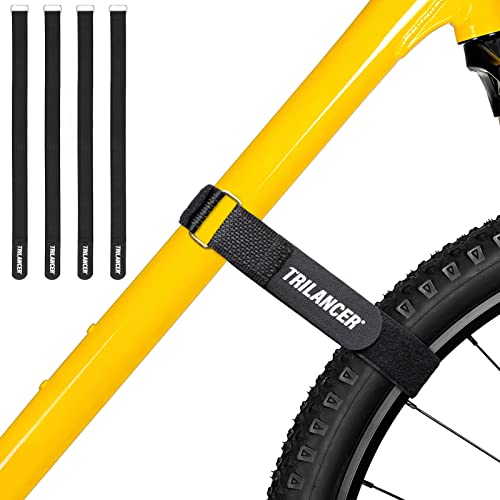 Trilancer Bike Rack Straps, 4-Pack Trilancer Adjustable Bike Wheel Stabilizer Strap with Hook and Loop for Car and Wall Mount, for Transportation and Storage (26'' x 1.5'') - Image 1