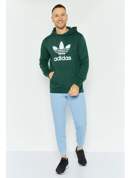 adidas Originals Men Sportswear Fit Brand Logo Outdoor Sweatshirts, Green  - Image 2