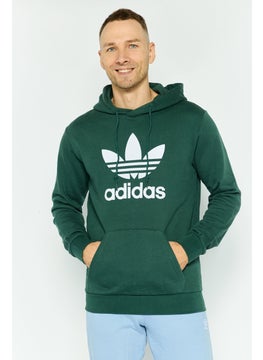 adidas Originals Men Sportswear Fit Brand Logo Outdoor Sweatshirts, Green  - Image 1