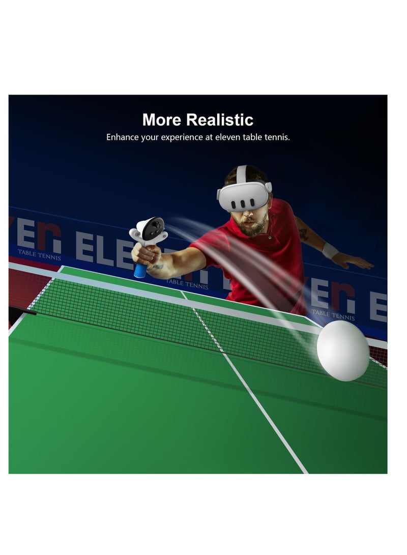 general Table Tennis Paddle Compatible with Controller Accessories, with Meta Quest 3, Controller Grips Paddle for Table Tennis VR Game, Fit Right Hand/Controller Only (Not Fit OEM Charging Dock Battery) - Image 2