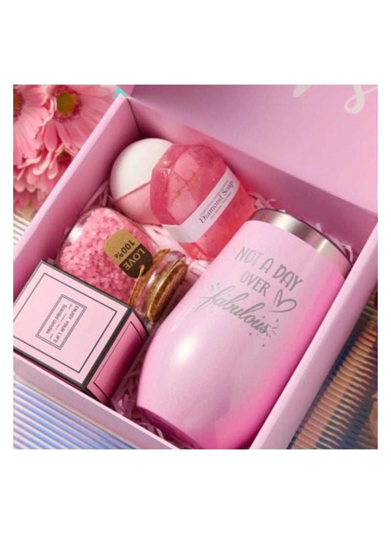 Hanayo Gifts for Women Happy Birthday Gifts Basket for Women Spa Gift Set for Ladies 7PCS Spa Gift Basket Set with Gift Box Relaxation Bath Gift Set for Wife and Best Friend - Image 2